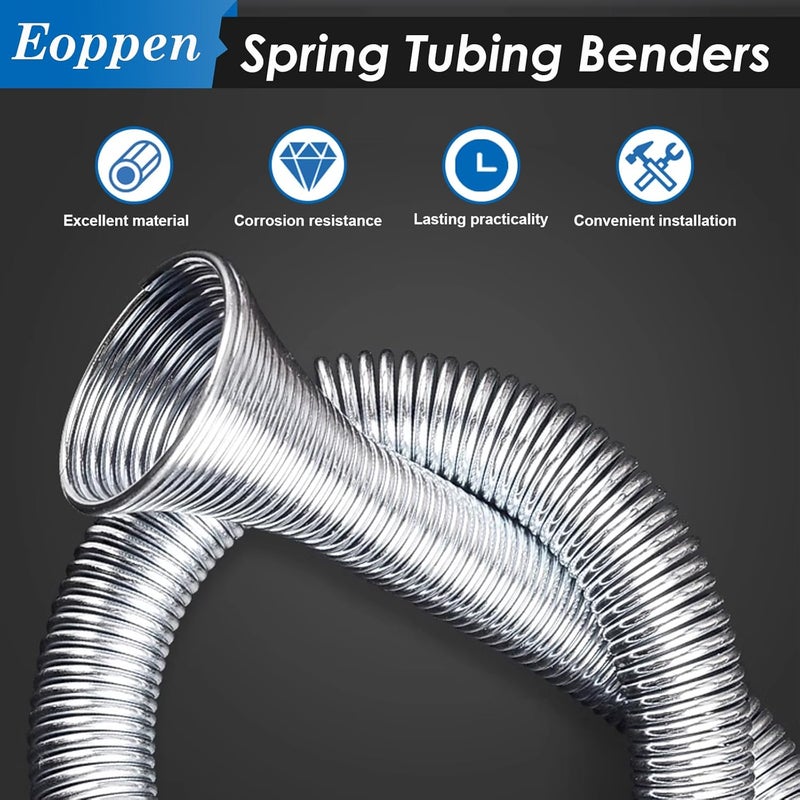 Eoppen Spring Tubing Benders Kit 1/4, 3/8, 1/2, 5/8 and 3/4 Inch 5 in 1 Tube Bender Set for Copper, Brass, Aluminum and Thin Steel Tube - Image 4